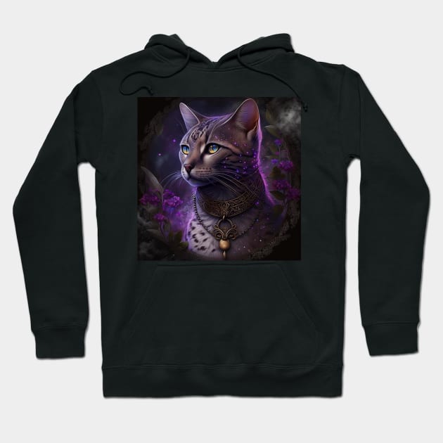 Shimmering Bengal Cat Hoodie by Enchanted Reverie